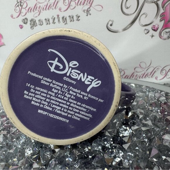 Disney princess mug drinkware sparkly purple princesses cup brand new cute - Picture 2 of 4